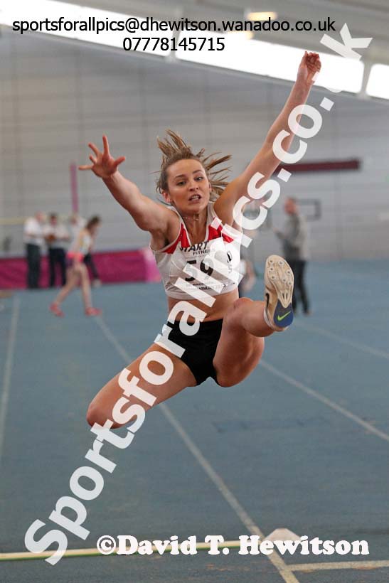 Women's long jump, NECAA Championships and Open Indoor Pentathlon, Gateshead College Academy of Sport. Photo: David T. Hewitson/Sports for All Pics